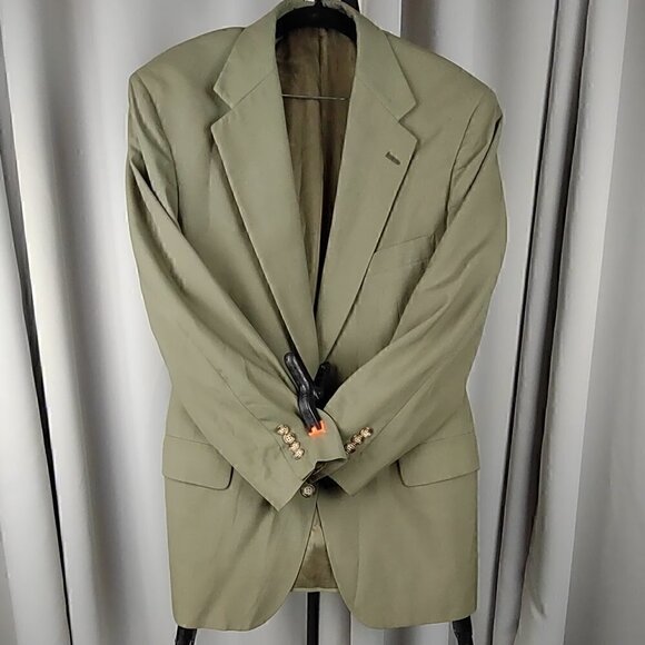 Walters and Hilman Southampton Olive Green Suit Jacket Size 43R - Picture 3 of 11